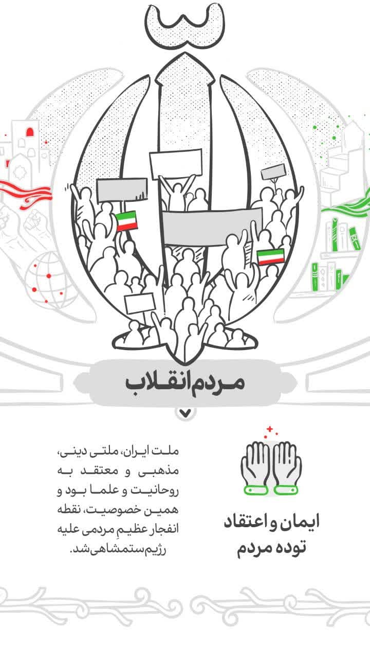 اینفوگرافیک ارکان انقلاب اسلامی | مردم انقلاب