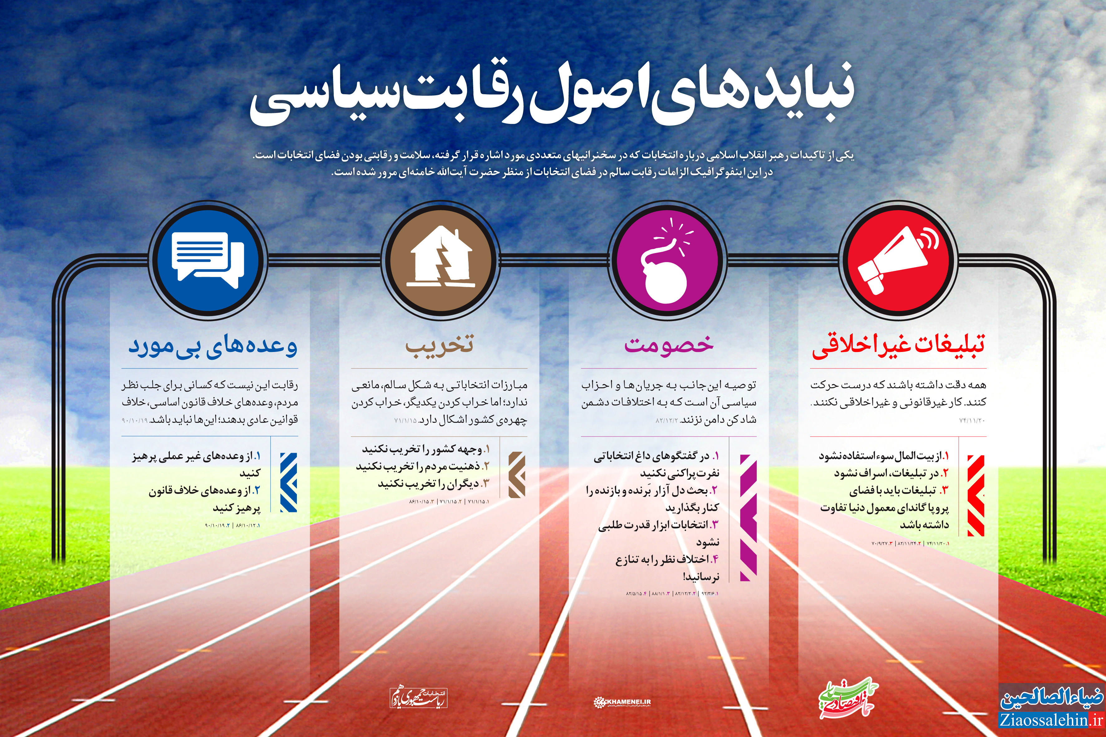 اینفوگرافیک نبایدهای اصول رقابت سیاسی