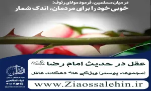 مجموعه پوستر ویژگی های دهگانه عاقل در بیان امام رضا علیه السلام