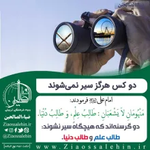 حکمت 457 نهج البلاغه / دو گرسنه سیری ناپذیر