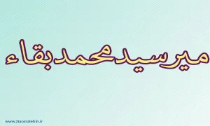 میرسیدمحمد بقاء,شاعر,خوشنویس,خطاط برجسته,ادیب و شاعر مشهور,گنجینه تصاویر ضیاءالصالحین