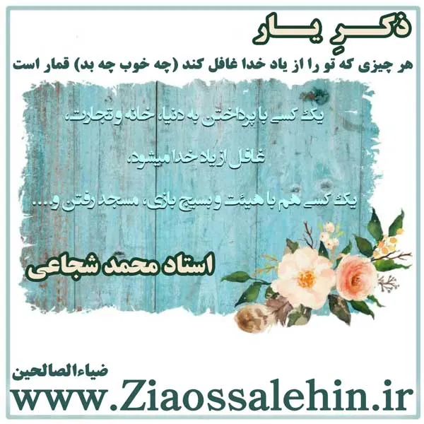 مباحث ذکر یار استاد محمد شجاعی/ جلسه 2 - یاد خدا و خسران